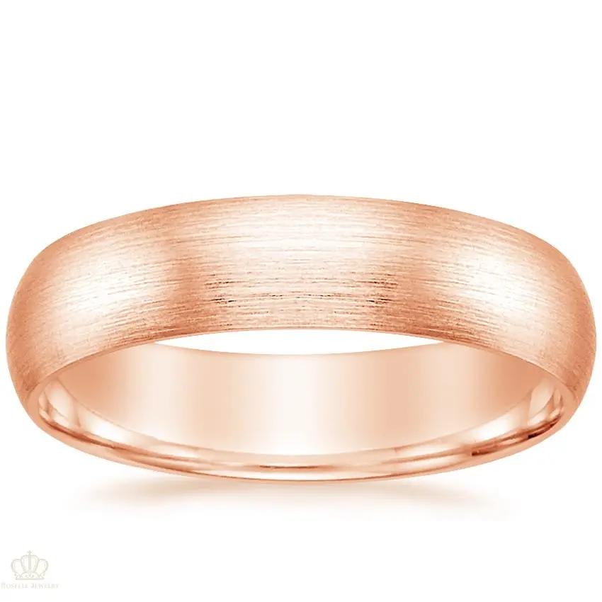 5.5mm Men's Matte Comfort Fit Wedding Ring - NM35 - Roselle Jewelry