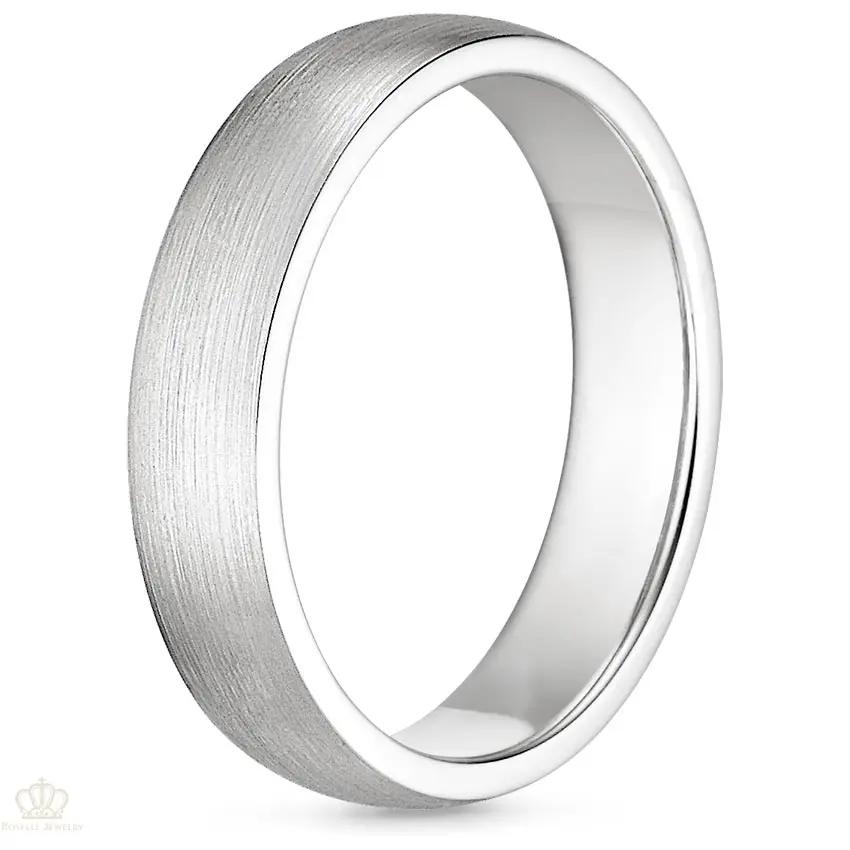 5.5mm Men's Matte Comfort Fit Wedding Ring - NM35 - Roselle Jewelry