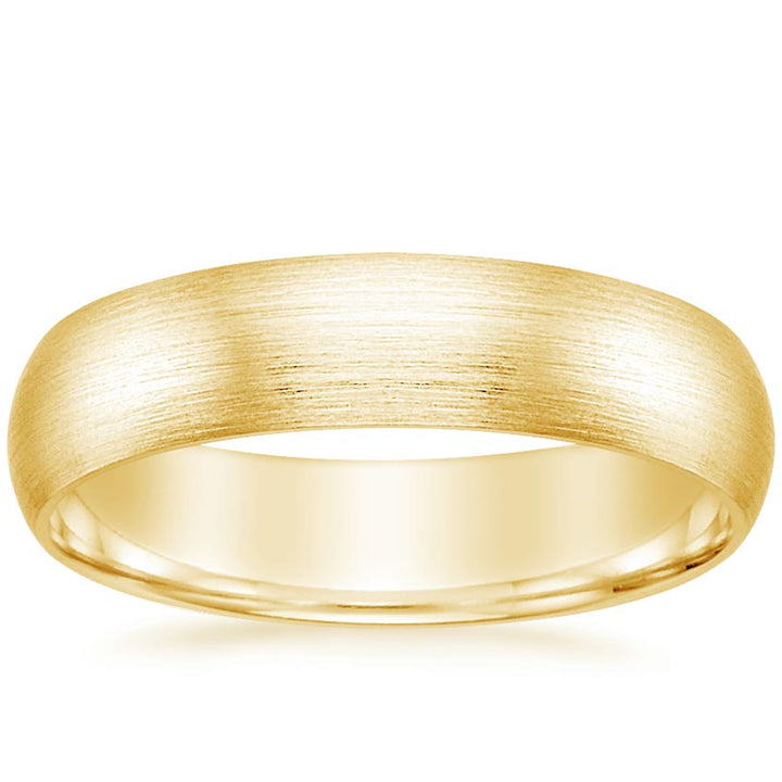 5mm Men's Matte Comfort Fit Wedding Ring - NM34 - Roselle Jewelry