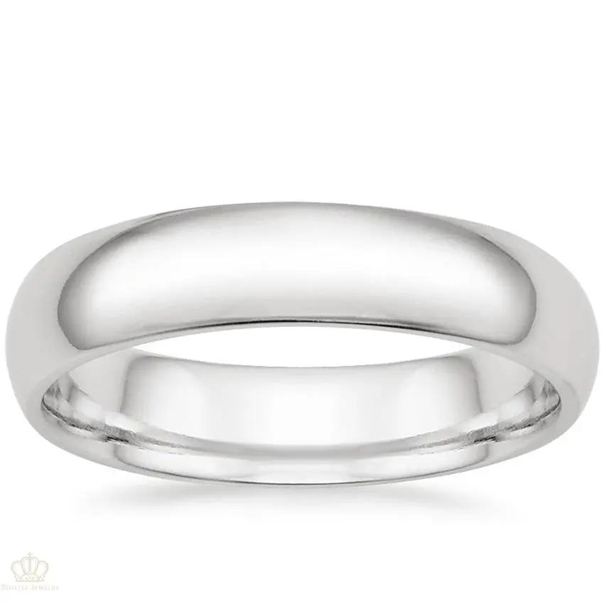 5mm Men's Comfort Fit Wedding Band Rings - NM24 - Roselle Jewelry