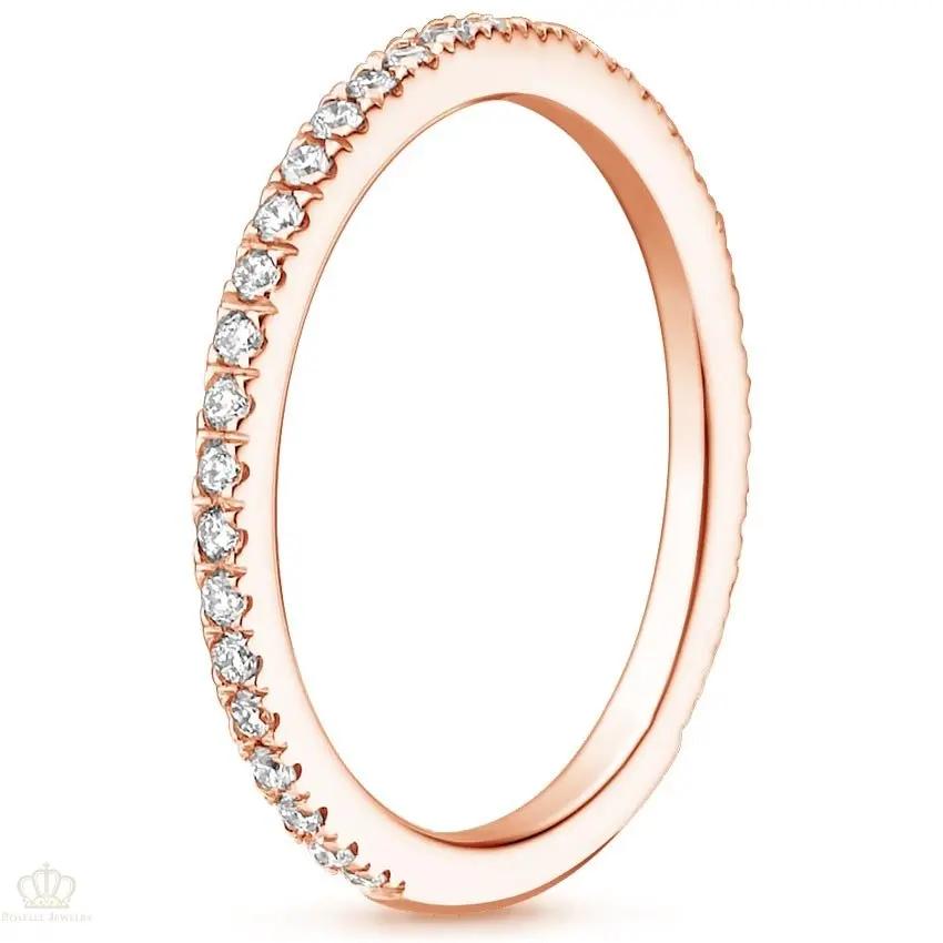 0.25ctw Luxe Ballad Pave Half Eternity Diamond Wedding Band Ring - LR24 - Roselle Jewelry