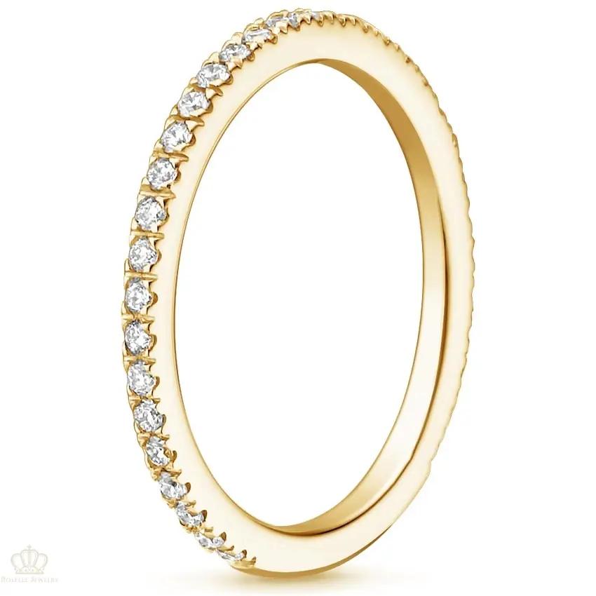 0.25ctw Luxe Ballad Pave Half Eternity Diamond Wedding Band Ring - LR24 - Roselle Jewelry