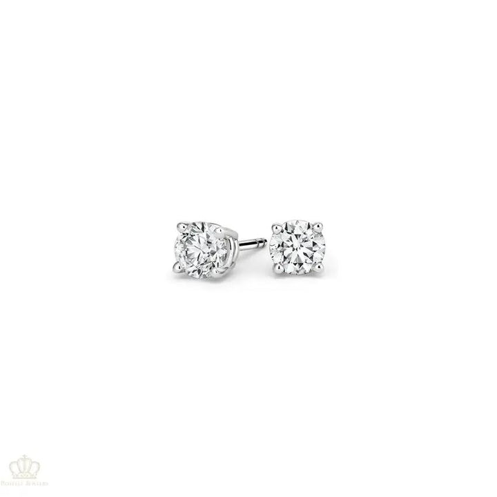 0.40CTW Four Prong Round Diamond Stud Earrings - SE012 - Roselle Jewelry