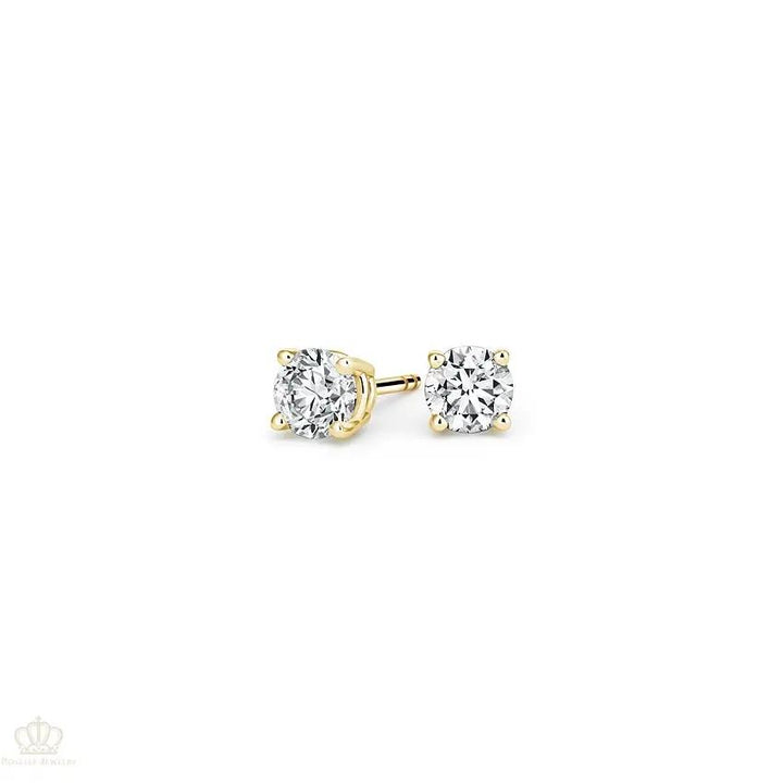 0.40CTW Four Prong Round Diamond Stud Earrings - SE012 - Roselle Jewelry