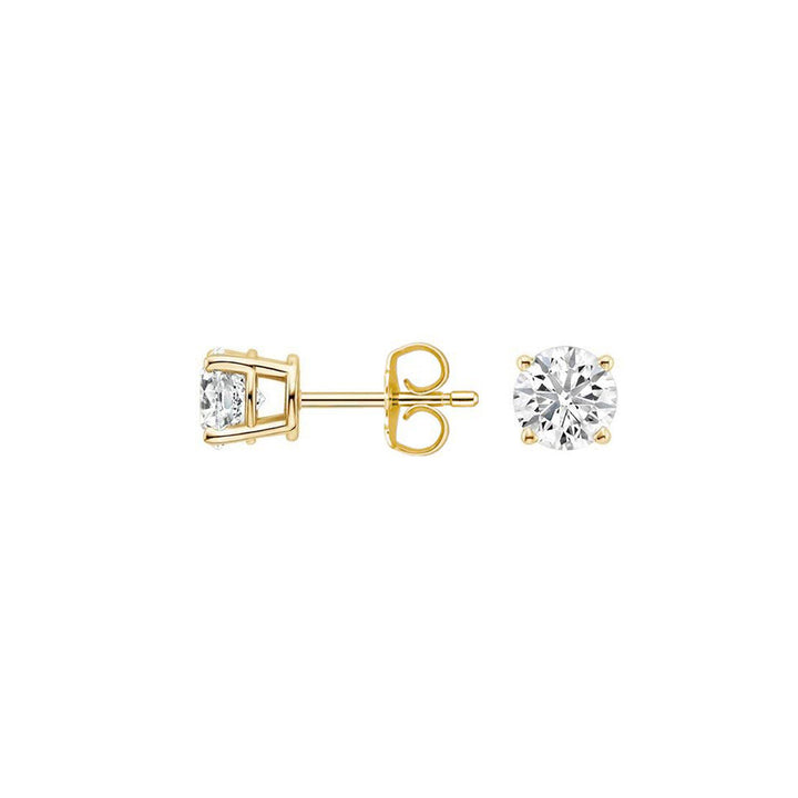 0.60CTW Four Prong Round Diamond Stud Earrings - SE013 - Roselle Jewelry