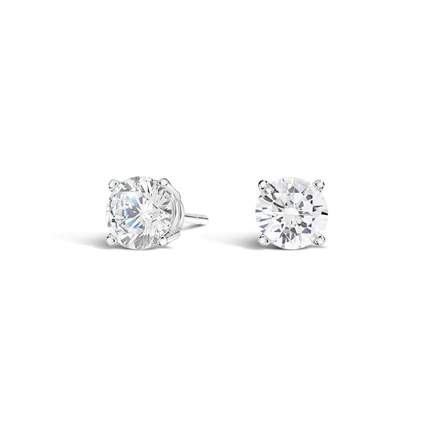 1.00CTW Four Prong Round Diamond Stud Earrings - SE014 - Roselle Jewelry