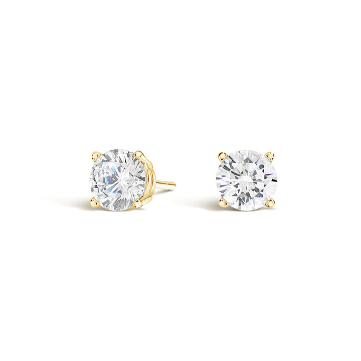 1.00CTW Four Prong Round Diamond Stud Earrings - SE014 - Roselle Jewelry