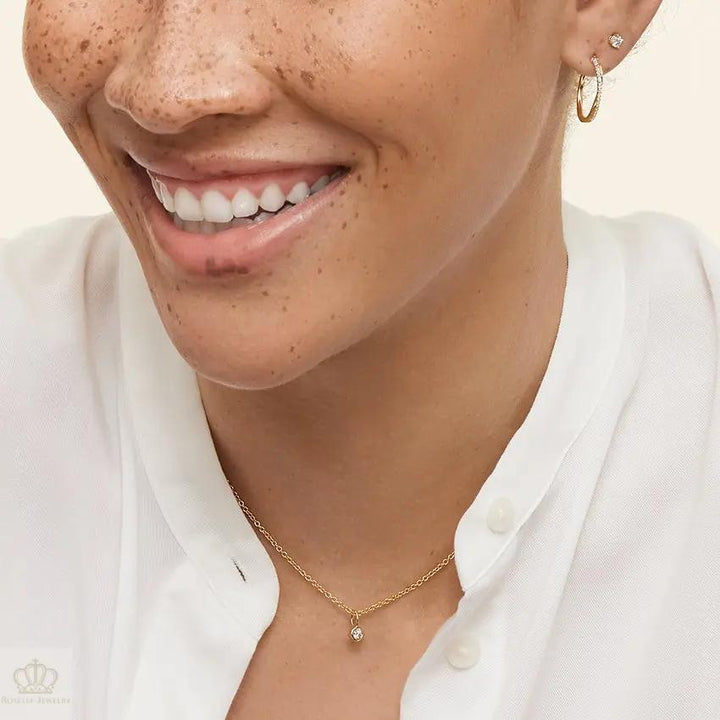 0.40CTW Four Prong Round Diamond Stud Earrings - SE012 - Roselle Jewelry