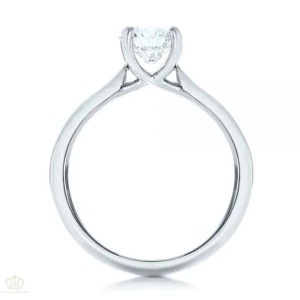 Custom Solitaire Engagement Ring With Tapered Shank [Setting Only] - EC091 - Roselle Jewelry