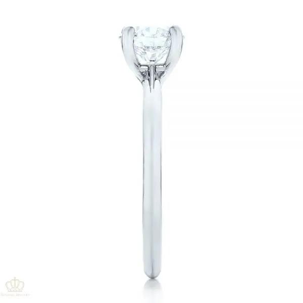 Custom Solitaire Engagement Ring With Tapered Shank [Setting Only] - EC091 - Roselle Jewelry