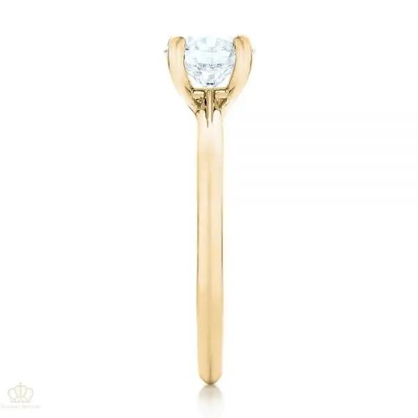 Custom Solitaire Engagement Ring With Tapered Shank [Setting Only] - EC091 - Roselle Jewelry