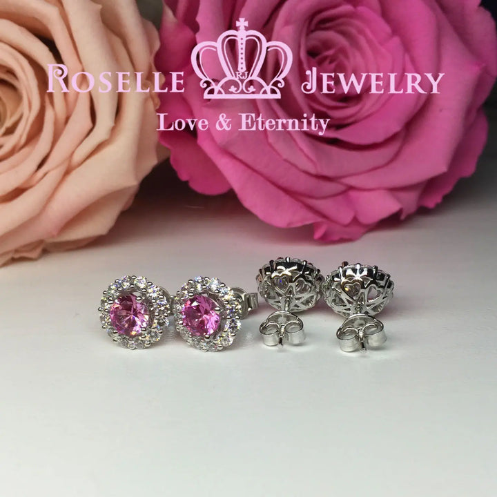 Detachable Halo Stud Earrings - RR1 - Roselle Jewelry