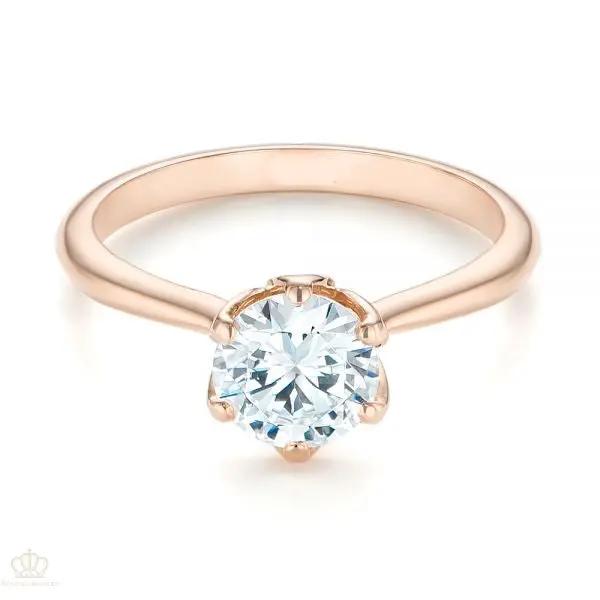 Elegant Solitaire Engagement Ring [Setting Only] - EC001 - Roselle Jewelry
