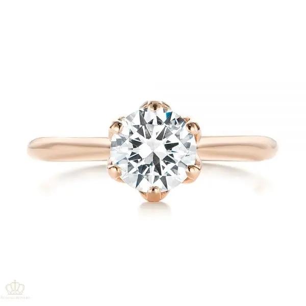 Elegant Solitaire Engagement Ring [Setting Only] - EC001 - Roselle Jewelry