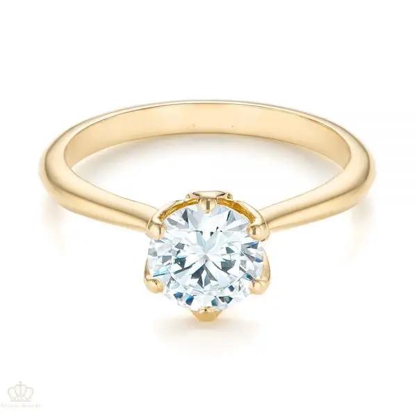 Elegant Solitaire Engagement Ring [Setting Only] - EC001 - Roselle Jewelry