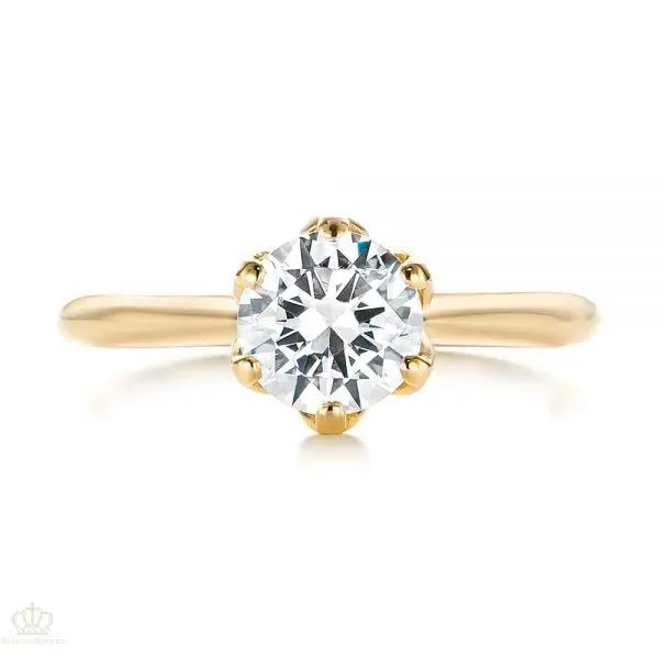 Elegant Solitaire Engagement Ring [Setting Only] - EC001 - Roselle Jewelry