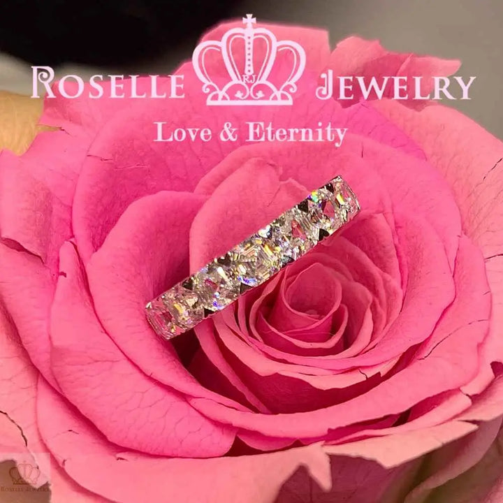 Asscher Cut Eternity Wedding Ring - BH5 - Roselle Jewelry