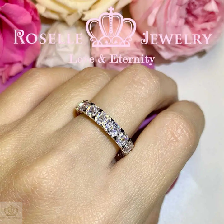 Asscher Cut Eternity Wedding Ring - BH5 - Roselle Jewelry