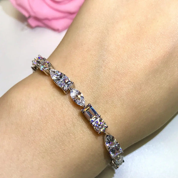 Marquise Shaped Tennis Bracelet - BE2 - Roselle Jewelry