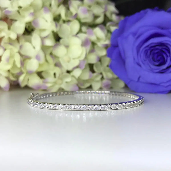 Classic Eternity Bangle Bracelet - BG2 - Roselle Jewelry