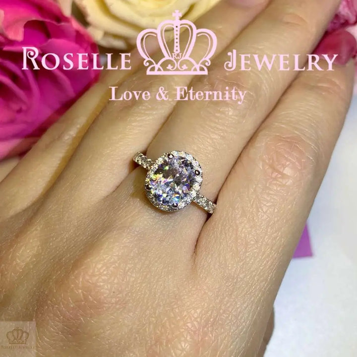 Oval Halo Engagement Ring - VO2 - Roselle Jewelry