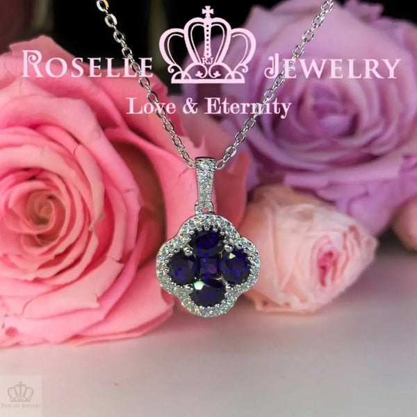 Clover Lab Grown Gemstone Pendant - CF1 - Roselle Jewelry