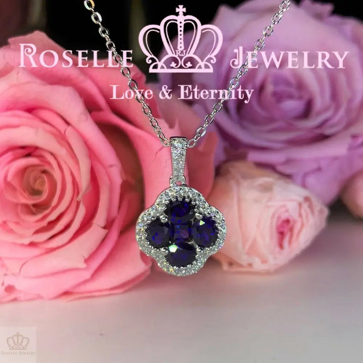 Clover Lab Grown Gemstone Pendant - CF1 - Roselle Jewelry