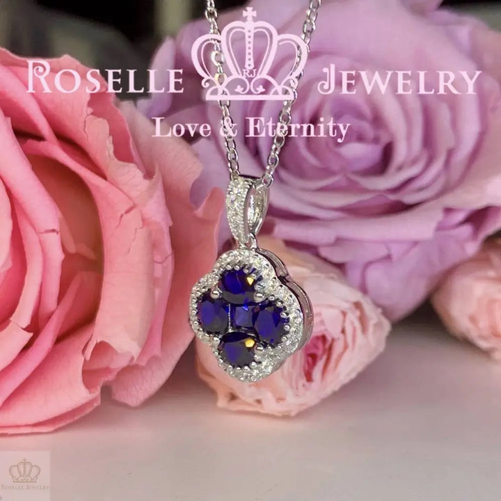 Clover Lab Grown Gemstone Pendant - CF1 - Roselle Jewelry
