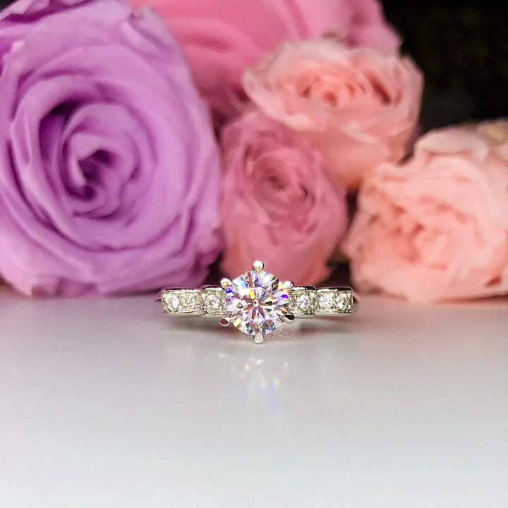 Bow Fashion Engagement Ring - TB3 - Roselle Jewelry