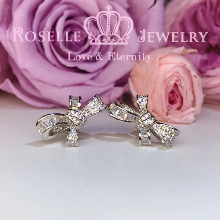 Detachable Ribbon Fashion Drop Earrings - DE11 - Roselle Jewelry