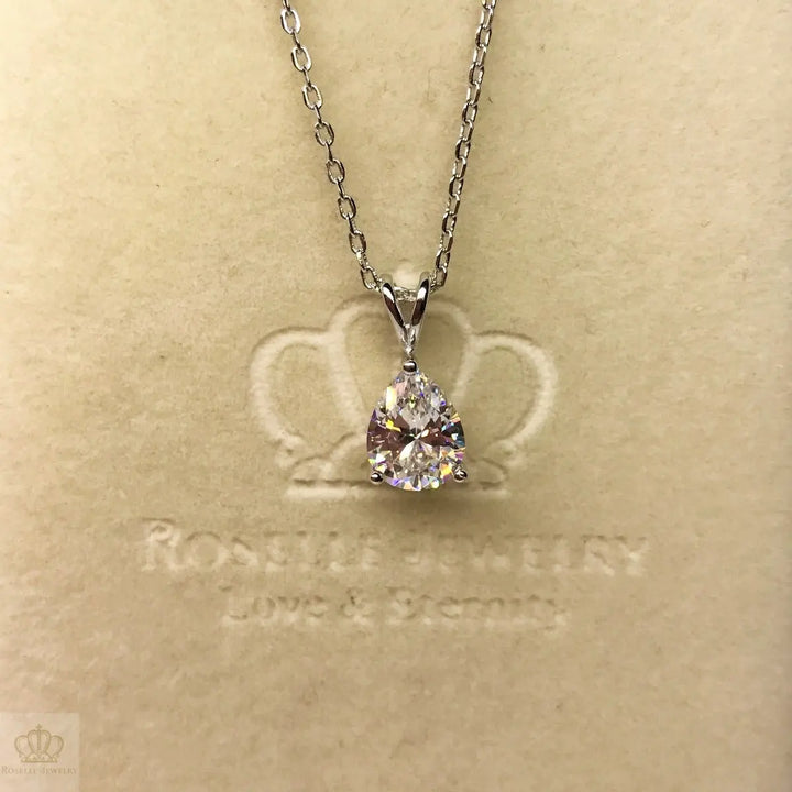 Pear Cut Solitaire Pendants - CP1 - Roselle Jewelry