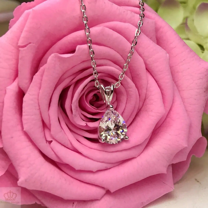 Pear Cut Solitaire Pendants - CP1 - Roselle Jewelry
