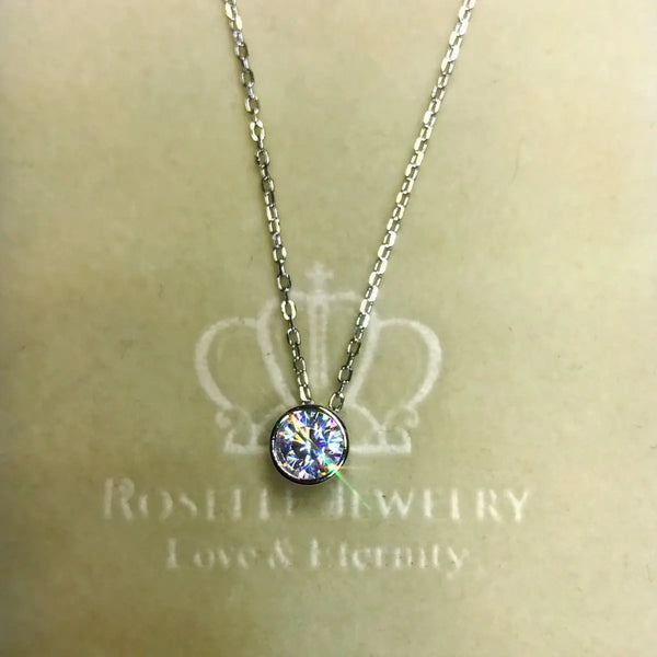 Bezel Solitaire Pendants - CB1 - Roselle Jewelry