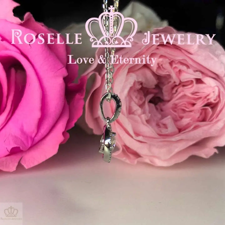 0.50CT Halo Drop Pendants - C13 - Roselle Jewelry