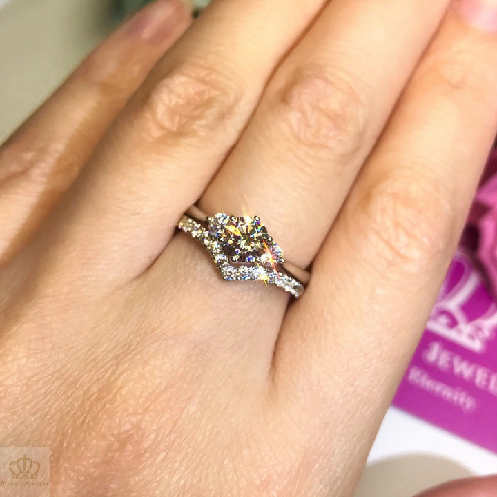 Vintage Three Stone Engagement Rings - V16 - Roselle Jewelry