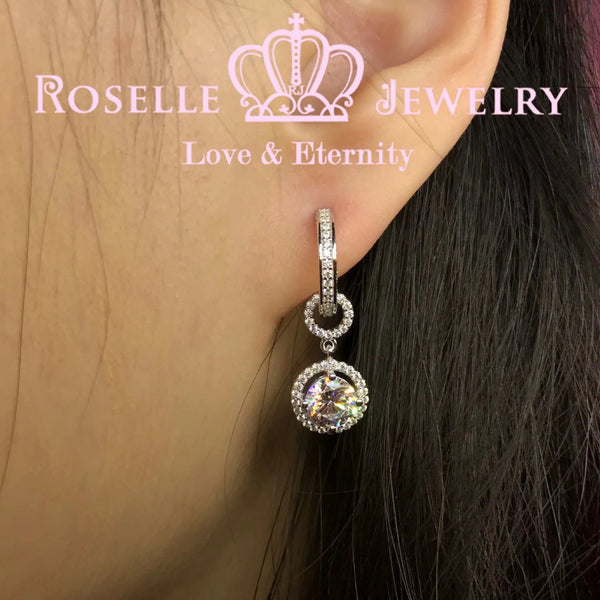 Detachable Hoop Drop Earrings - DE14 - Roselle Jewelry