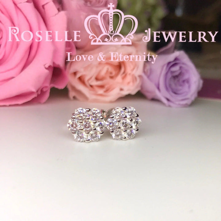 Cluster Stud Earrings - ER7 - Roselle Jewelry