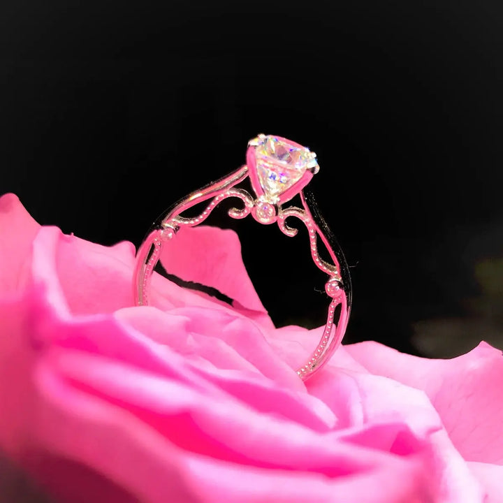 Vintage Four Prong Solitaire Engagement Ring - V26 - Roselle Jewelry