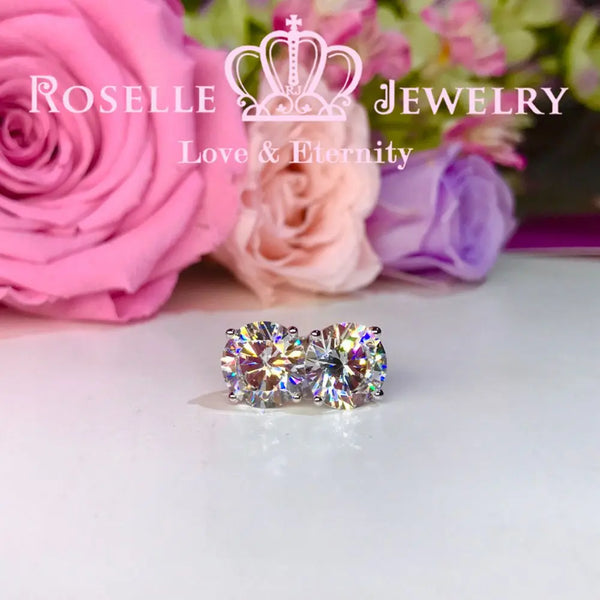 Four Prong Stud Earrings - R300 - Roselle Jewelry