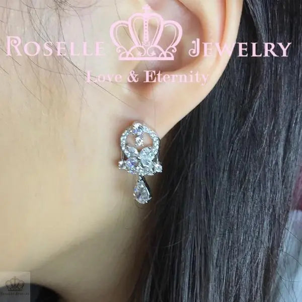 Butterfly Cluster Drop Earrings - DE8 - Roselle Jewelry