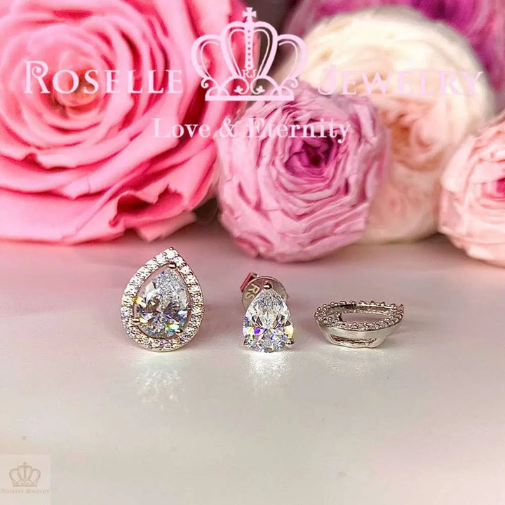 Detachable Pear Cut Earring - EP4 - Roselle Jewelry