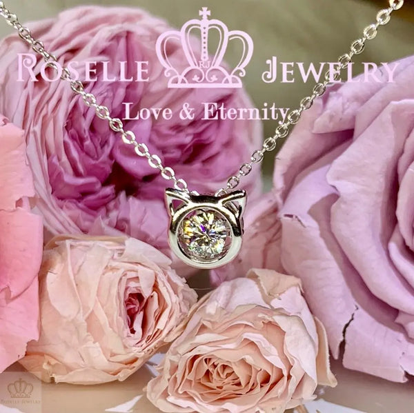 Cat Pattern Dancing Stone Pendants - CD13 - Roselle Jewelry