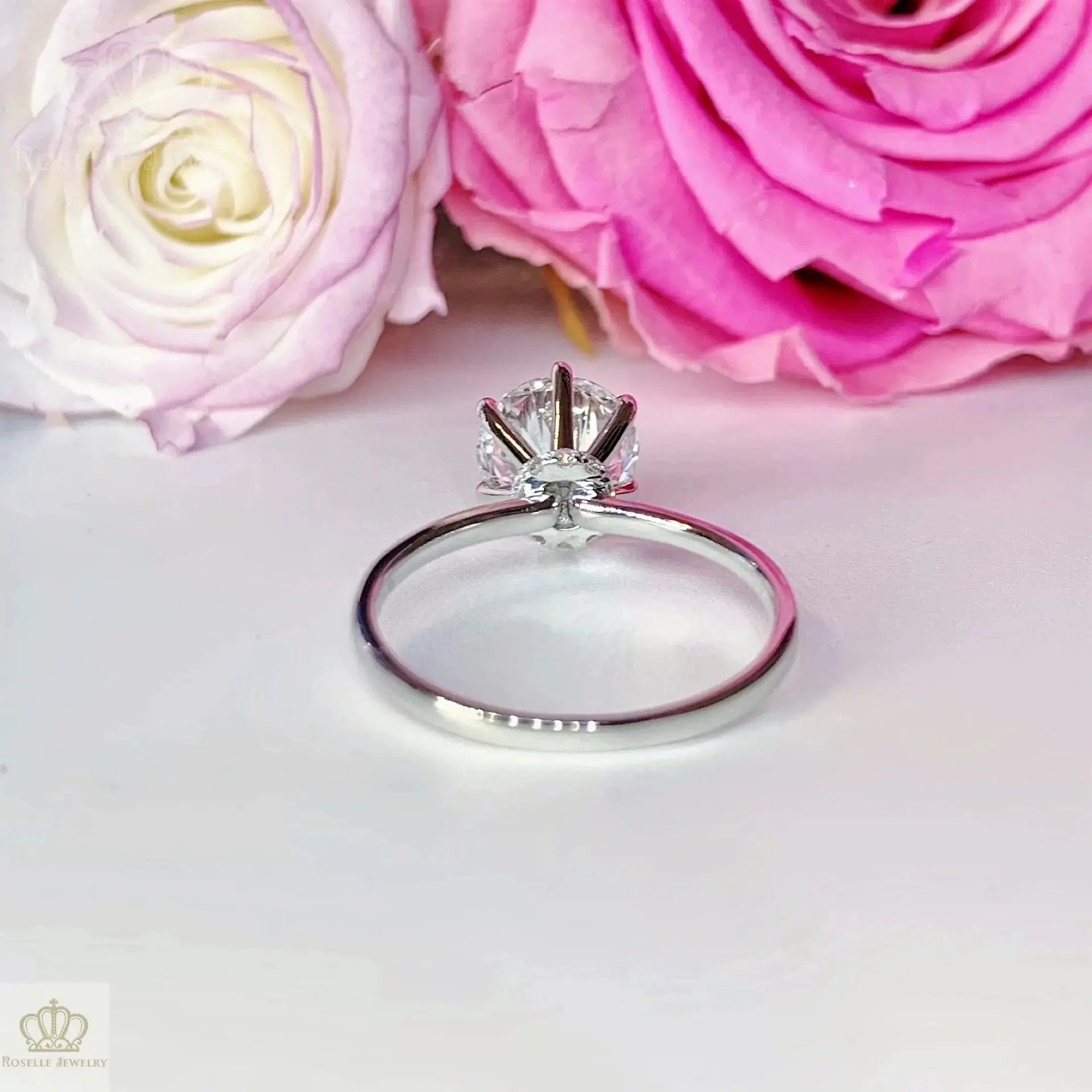 Floral Hidden Halo Diamond Engagement Ring [Setting Only] - EC104 CHARLISA™