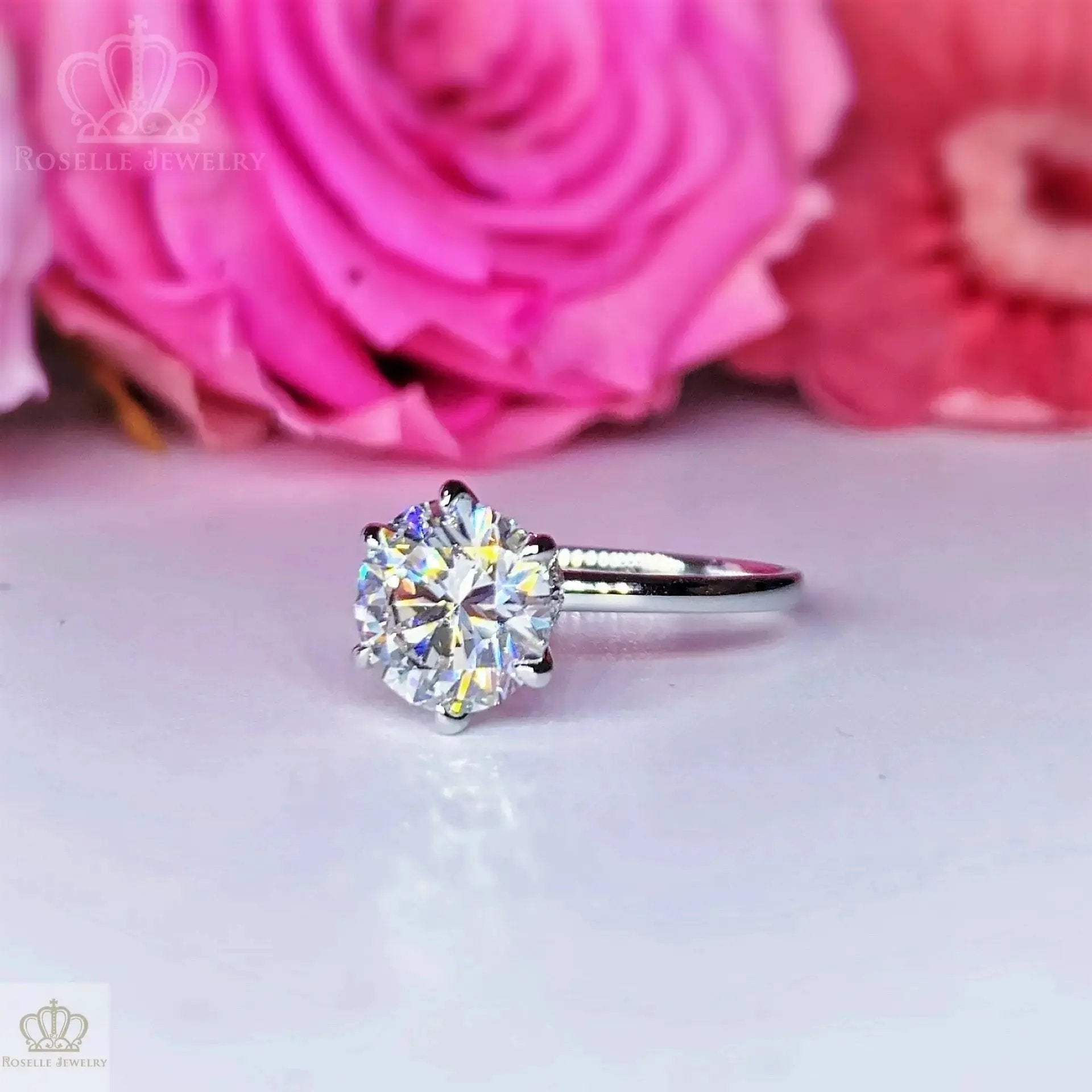 Floral Hidden Halo Diamond Engagement Ring [Setting Only] - EC104 CHARLISA™