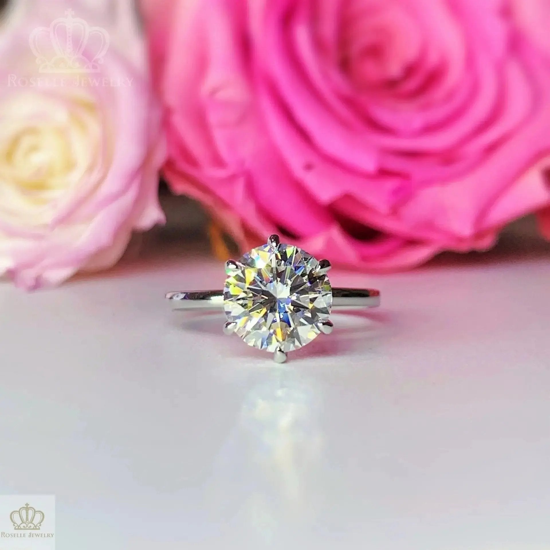 Floral Hidden Halo Diamond Engagement Ring [Setting Only] - EC104 CHARLISA™