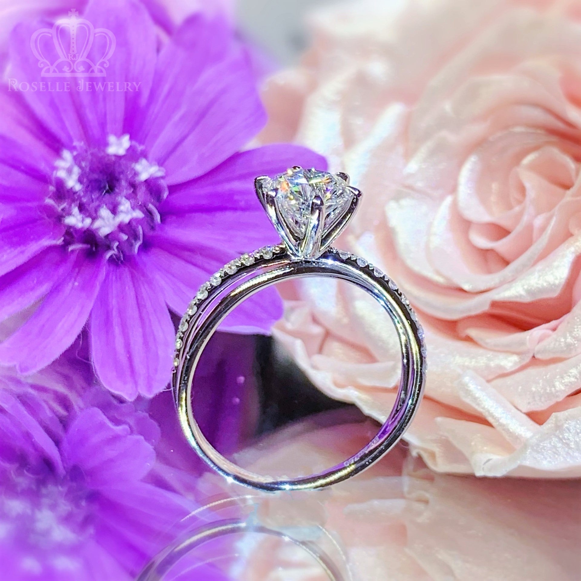 LGT009 - [Setting Only] Side Stone Twist Engagement Diamond Ring