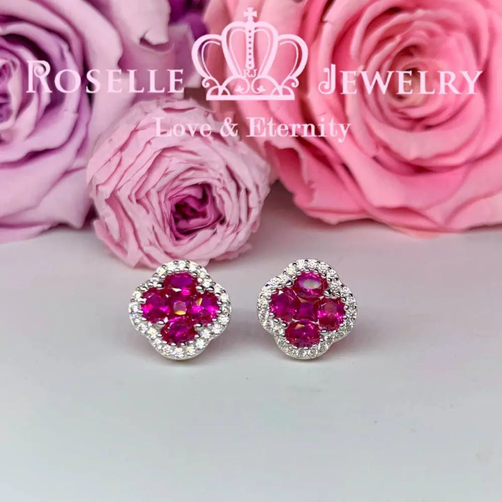 Floral Stud Earrings - EF2 - Roselle Jewelry