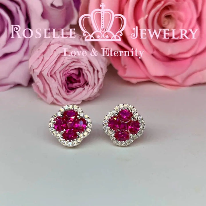Floral Stud Earrings - EF2 - Roselle Jewelry