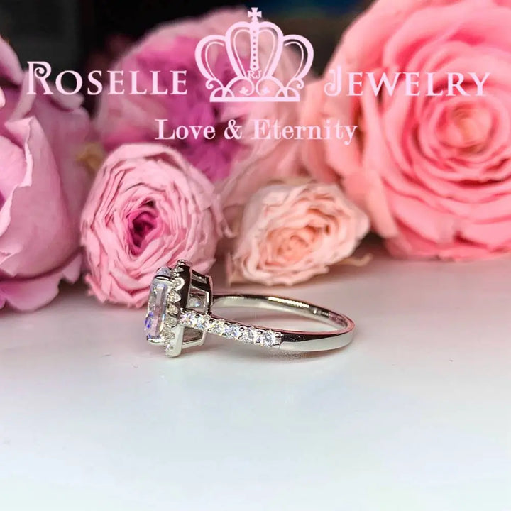 Cushion Cut Halo Engagement Ring - VC4 - Roselle Jewelry