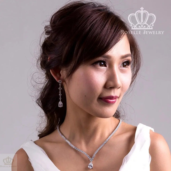 Pear Cut Drop Earrings - PE2 - Roselle Jewelry
